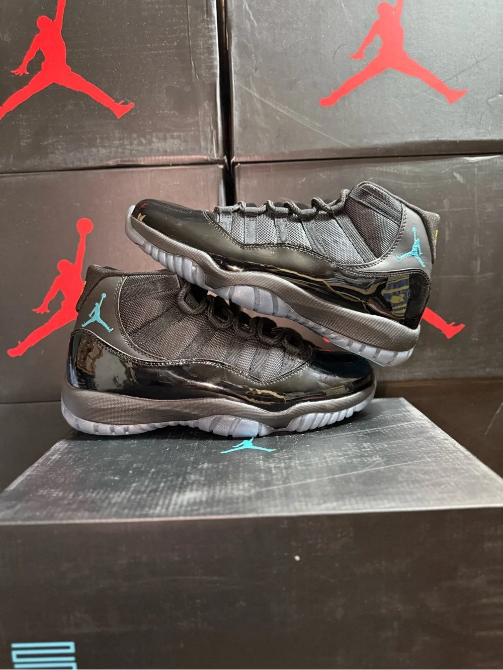 Air Jordan 11 Low Retro Gamma Blue Black with Teal Jumpman